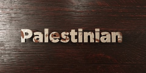 Fototapeta premium Palestinian - grungy wooden headline on Maple - 3D rendered royalty free stock image. This image can be used for an online website banner ad or a print postcard.