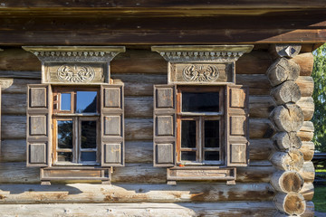 Window frames, traditional Russian house, Suzdal