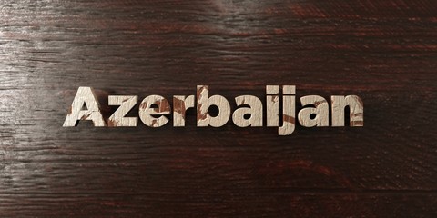 Fototapeta premium Azerbaijan - grungy wooden headline on Maple - 3D rendered royalty free stock image. This image can be used for an online website banner ad or a print postcard.