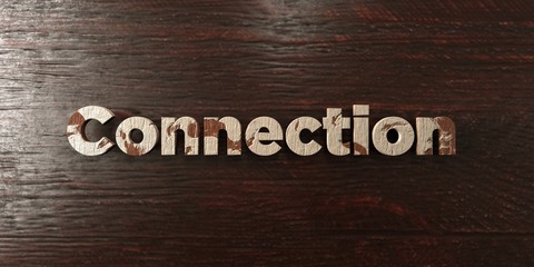 Connection - grungy wooden headline on Maple  - 3D rendered royalty free stock image. This image can be used for an online website banner ad or a print postcard.