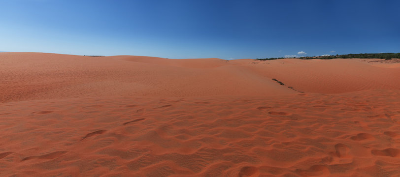 Red Sand Dunes In Mui Ne Villiage, Vietnam