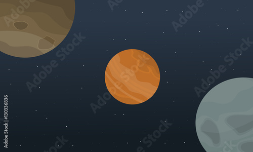 "Illustration vector outer space landscape" Stock image and royalty
