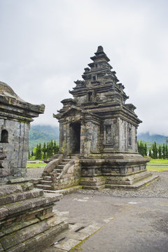 Temple at Candi Arjuna Hindu Temple Complex, Dieng Plateau, Central Java, Indonesia