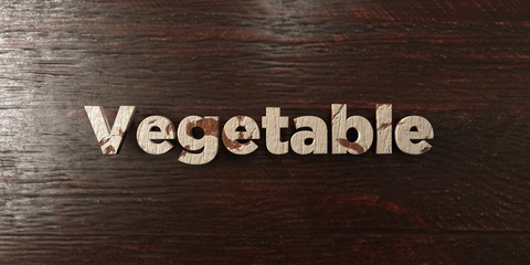 Vegetable - grungy wooden headline on Maple  - 3D rendered royalty free stock image. This image can be used for an online website banner ad or a print postcard.