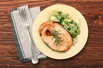 Grilled Salmon with Avocado Salsa. Delicious healthy eating.