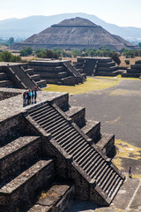 Prehispanic temple in the archeological city of Teotihuacan, Mexico