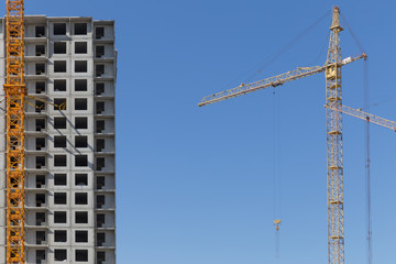 Fototapeta premium New construction building tenement apartment house