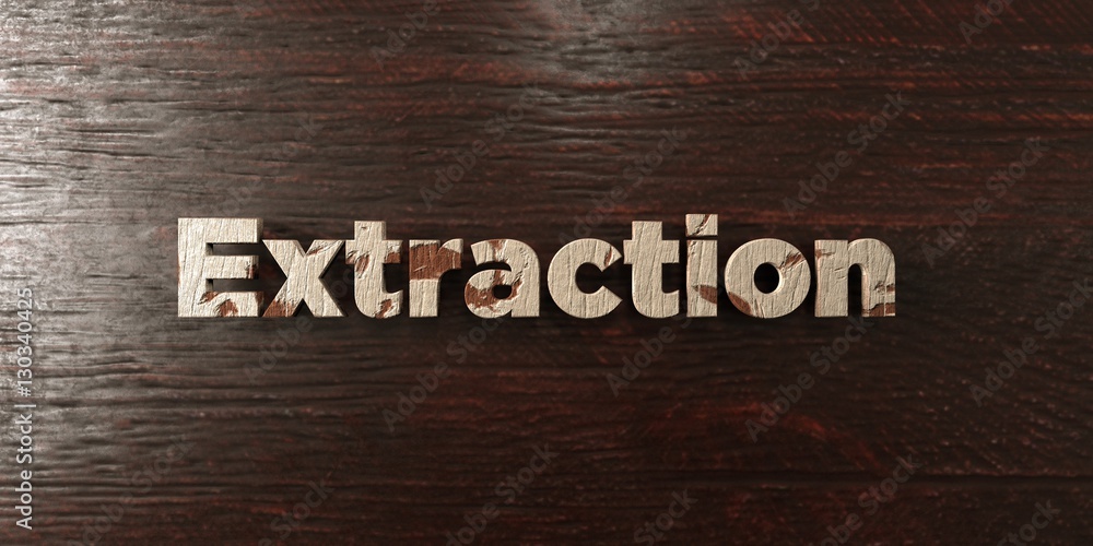 Fototapete extraction - grungy wooden headline on maple - 3d rendered royalty free stock image. this image can 
