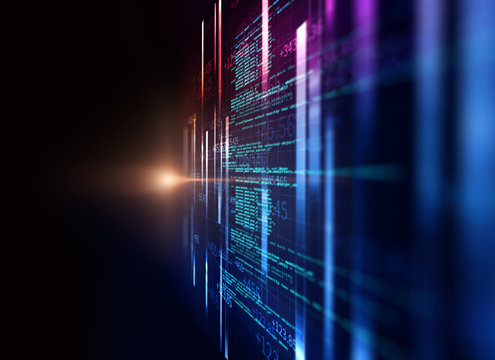 Programming code abstract technology background of software deve