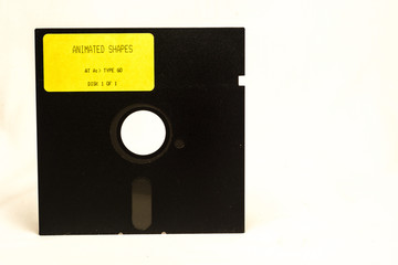 Old Floppy Disk isolated with on white backgrounds