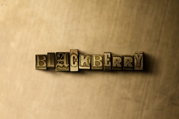 BLACKBERRY - close-up of grungy vintage typeset word on metal backdrop. Royalty free stock illustration.  Can be used for online banner ads and direct mail.