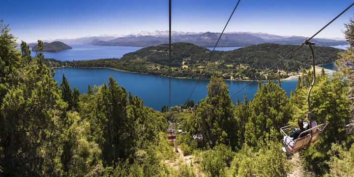 Cable car teleferico at Cerro Campanario (Campanario Hill), Bariloche (San Carlos de Bariloche), Rio Negro Province, Patagonia, Argentina