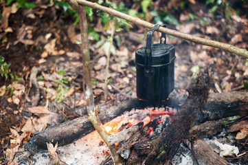 Rice cooker with camping