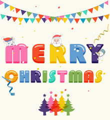 Obraz na płótnie Canvas Merry Christmas and Happy New Year postcard.