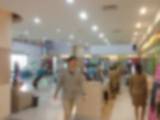 Blur or Defocus image of Coffee Shop or Cafeteria ,Customer at Hospital blur background with bokeh for use as Background,vintage color