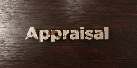 Appraisal - grungy wooden headline on Maple  - 3D rendered royalty free stock image. This image can be used for an online website banner ad or a print postcard.