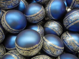 Blue Christmas balls for Christmas trees