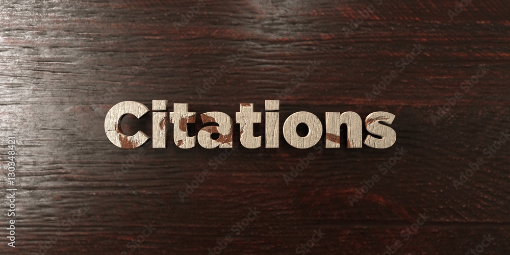 Fototapete citations - grungy wooden headline on maple - 3d rendered royalty free stock image. this image can b
