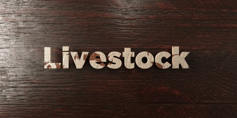 Livestock - grungy wooden headline on Maple  - 3D rendered royalty free stock image. This image can be used for an online website banner ad or a print postcard.