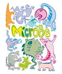 figure germs what are germs, evil, funny, freehand drawing, flu, bacteria, germs, infectious, infection, disease, sickness, infection