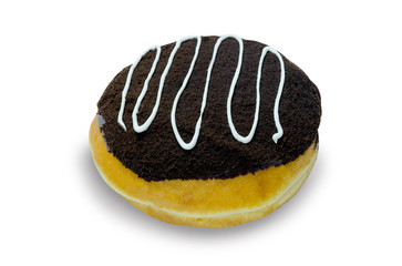 Donut on white background