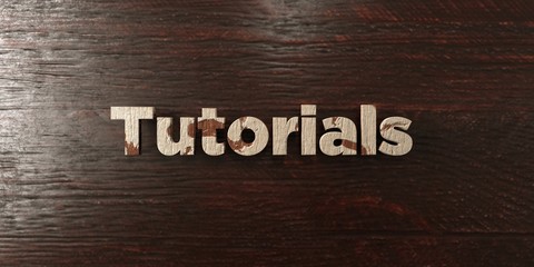Tutorials - grungy wooden headline on Maple  - 3D rendered royalty free stock image. This image can be used for an online website banner ad or a print postcard.