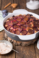 Original plum torte.