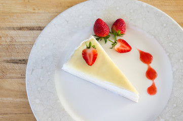 crepes cake with strawberry homemade
