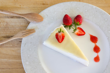 crepes cake with strawberry homemade