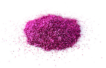 Heap of shiny purple glitter for makeup