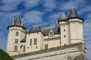 Fototapeta na wymiar Medieval castle of Saumur, Loire Valley, France