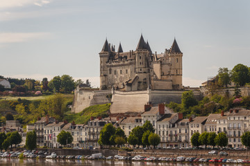 Obraz premium Medieval castle of Saumur, Loire Valley, France