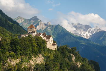 Vaduz castle in the capital of Liechtenstein - obrazy, fototapety, plakaty