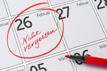 Kalender - 26. Februar