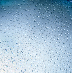 drops of water on glass