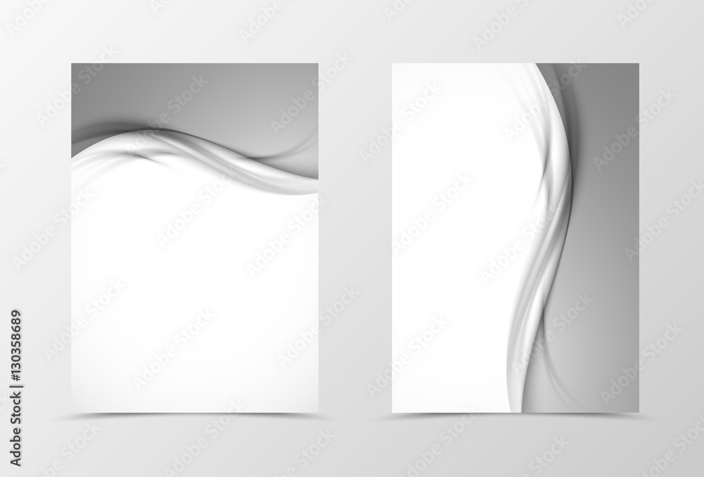 Poster front and back wave flyer template design