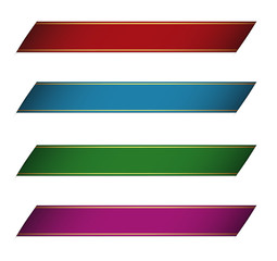 purple, red, blue, green bookmark banners
