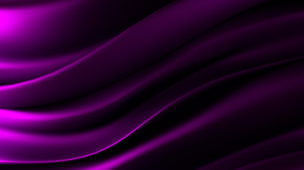 Beautiful background with drapery and folds of silk. 3D illustra