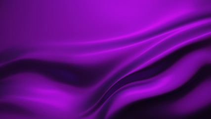 Beautiful background with drapery and folds of silk. 3D illustra