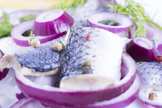 Herrings on a plate