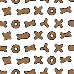 Pet food vector hand drawing pattern