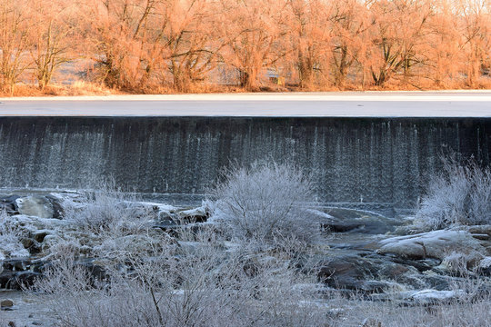 Halistenkoski Rapids, Turku, Finland on December.