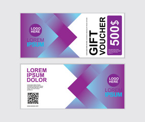gift voucher vector design template set A3