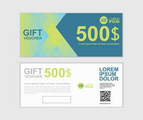 gift voucher vector design template set A5