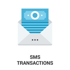 sms transactions icon concept
