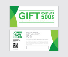 gift voucher vector design template set A8