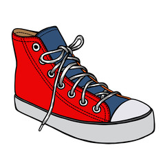 Hand drawn sneakers.
