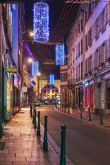 Fototapeta na wymiar Strasbourg street in december