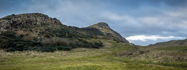 Arthur's seat, an extinct volcano overlooking Edinburgh, Scotland, UK