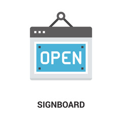 signboard icon concept